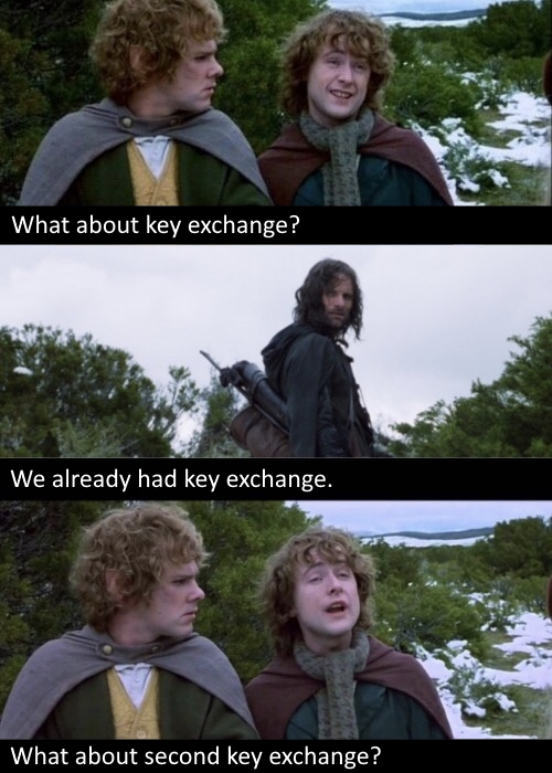 First key exchange, but what about second